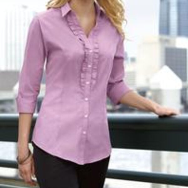 Port Authority® - Ladies Crosshatch Ruffle Easy Care Shirt. L644 Thumbnail